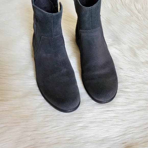 Ecco touch 15 black suede leather boots - Picture 4 of 12